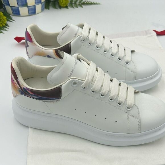 Men’s Alexander, McQueen oversized leather sneakers size 44 made in Italy - Picture 1 of 11